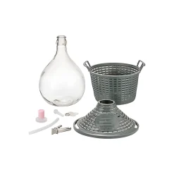 Getränkespender|Glasballone|Glasballon 5000 ml gebohrt mit Ablassgarnitur