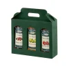 Verpackungen|Geschenkverpackungen Für Gläser|Gläserkarton 3er 190 x 60 x 150 mm grün