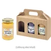 Geschenkverpackungen Für Gläser|Gläserkarton 3er 190 x 60 x 120 mm natur