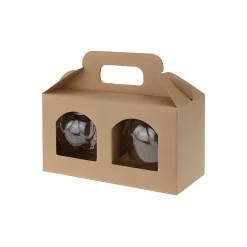 Geschenkverpackungen Für Gläser|Gläserkarton 2er 170 x 80 x 90 mm natur