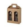 Geschenkverpackungen Für Gläser|Gläserkarton 2er 130 x 60 x 150 mm natur