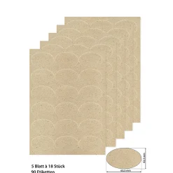 Etiketten Zum Beschriften|Bedruckbare Etiketten|Grasetiketten oval 63,5 x 42,3 mm, 5 Blatt A4, 90 Stück