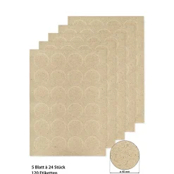 Etiketten Zum Beschriften|Bedruckbare Etiketten|Grasetiketten rund 40 mm, 5 Blatt A4, 120 Stück