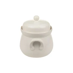 Gemüse Auf Vorrat|Fermentiergläser & Zubehör|Gärtopf  2 Liter creme-weiß mit Beschwerungssteinen