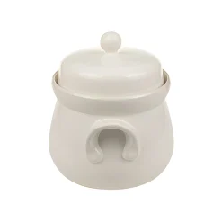 Gemüse Auf Vorrat|Fermentiergläser & Zubehör|Gärtopf  4 Liter creme-weiß mit Beschwerungssteinen