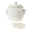 Gemüse Auf Vorrat|Fermentiergläser & Zubehör|Gärtopf  3 Liter creme-weiß mit Beschwerungssteinen