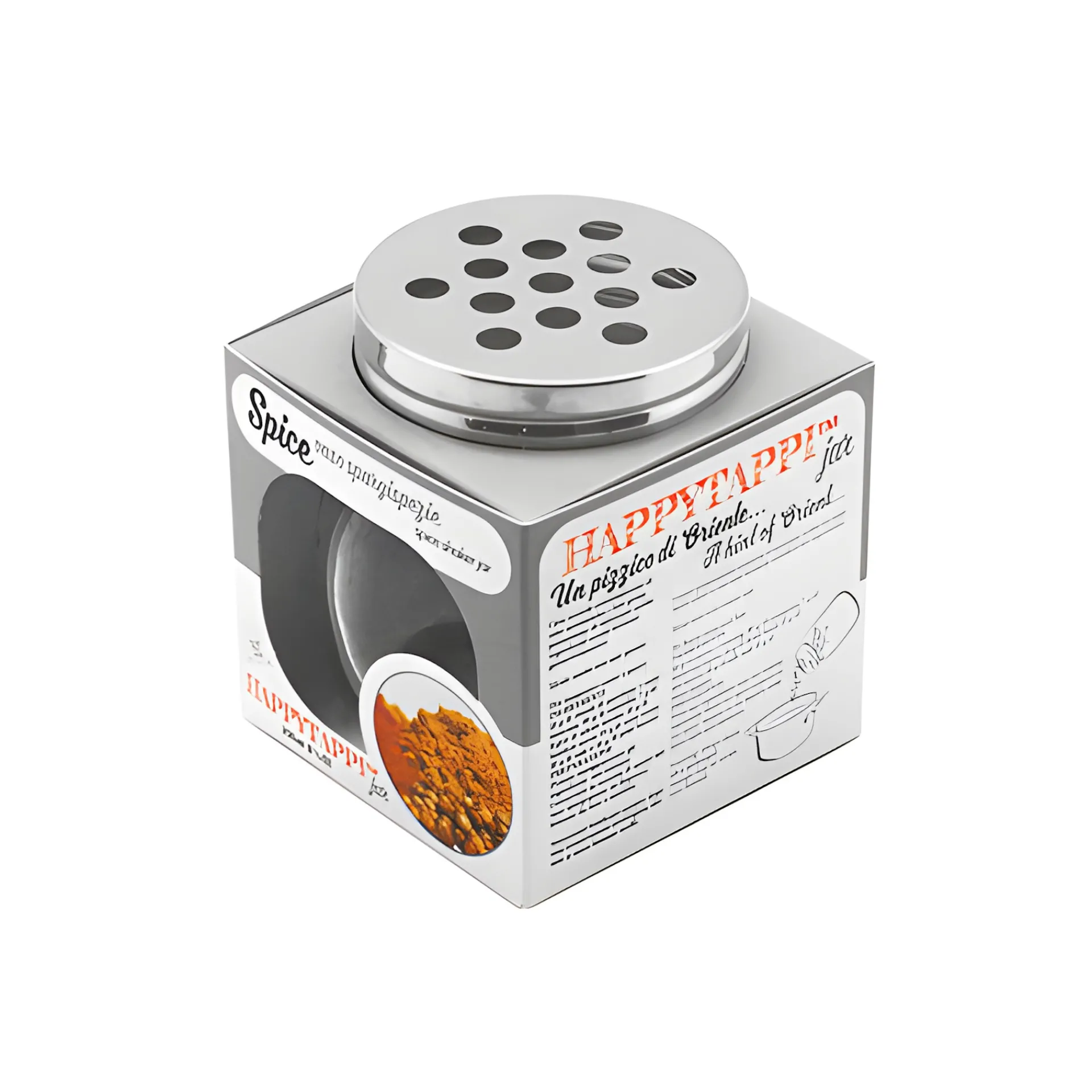 HappyTappi Küchenhelfer|Schmuckgläser|CT 70 Gewürzstreuerglas 250 ml