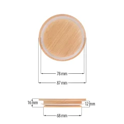 Sonstige Verschlüsse|Korken/Stopfen|Holzdeckel Ø  87 mm, auch für WECK RR 80