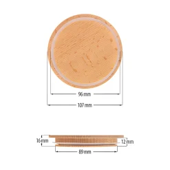 Sonstige Verschlüsse|Korken/Stopfen|Holzdeckel Ø 107 mm, auch für WECK RR 100
