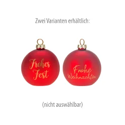 Deko|Buffetpräsentation|Kartenhalter 'Christbaumkugel' rot, Ø 8 cm