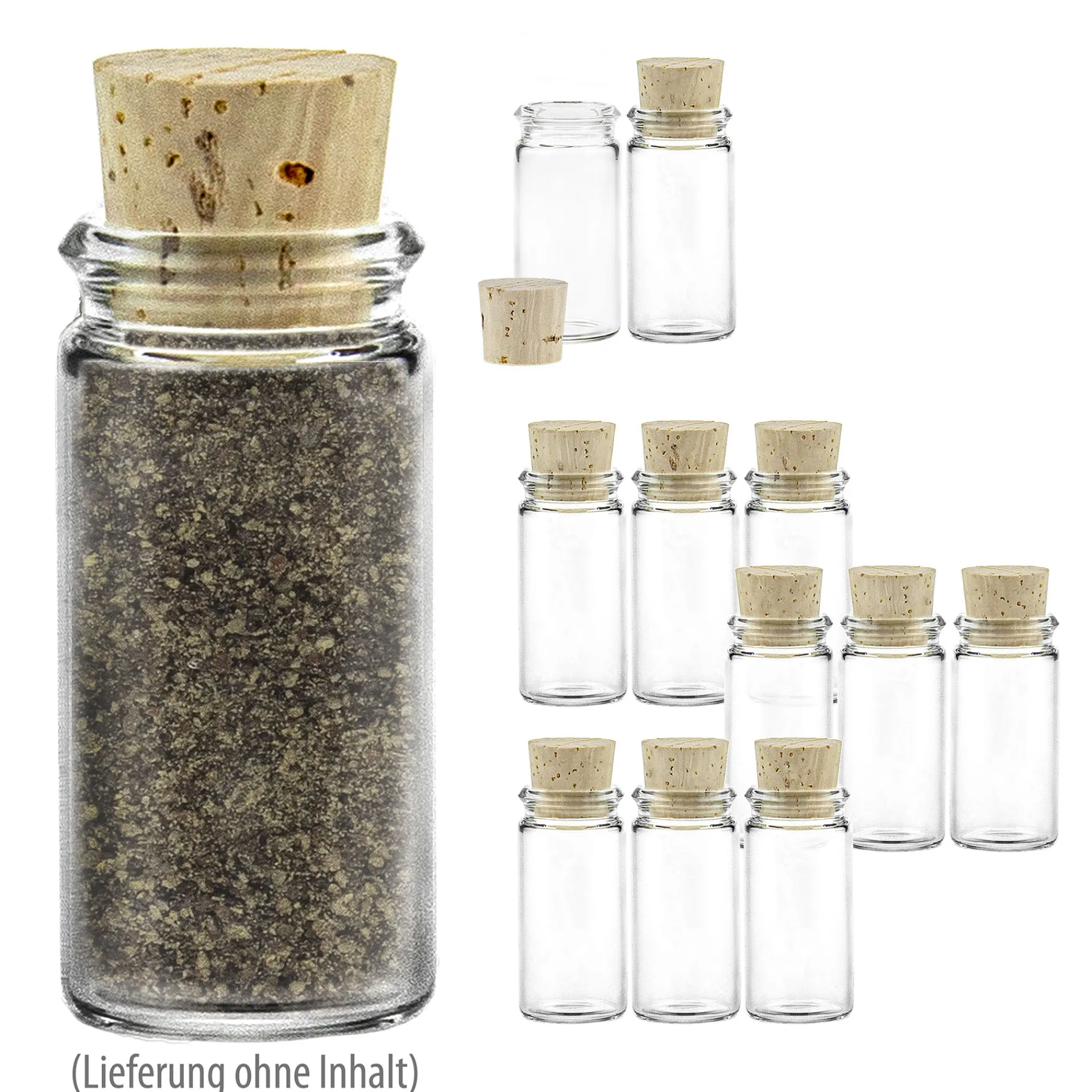 Kosmetik & Arznei|Gewürze Und Kräuter|Kleine Glasflasche 5 ml, 12er Set