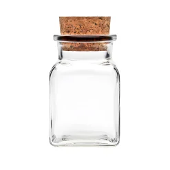 Gewürze Und Kräuter|Vierkantgläser|Korkenglas  150 ml quadratisch