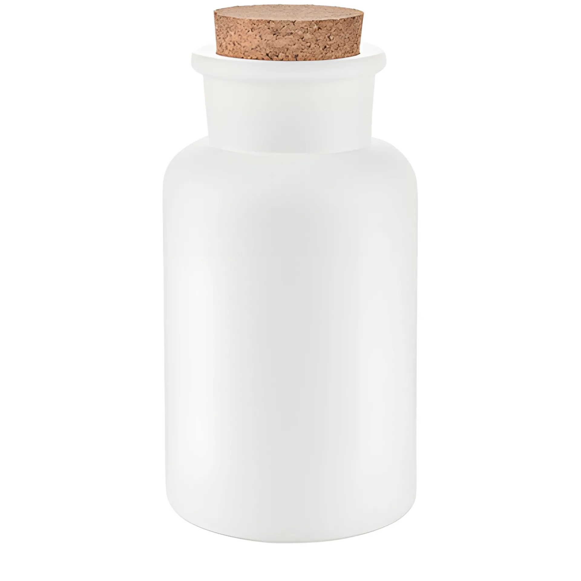 Rundgläser|Badesalze Und Seifen|Korkenglas 300 ml weiß matt beschichtet