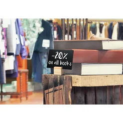 Tafeln Und Beschriftung|Buffetpräsentation|Kreidetafel mit Holzständer, 6 Stück plus Stift