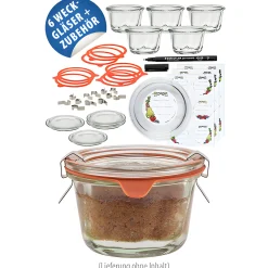 Fingerfood|Backzubehör|Kuchen im WECK-Gugelhupf Glas 165 ml, 6er Set