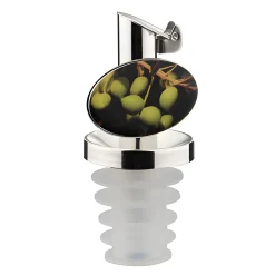 Westmark Ausgießer|Ausgießer|Ölausgießer Edelstahl mit Lamellenstopfen 'Oliven'