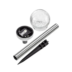 Grillparty|Gläser- Und Flaschendeko|LED Solar Wegleuchte 'Crackle', 6 x 27 cm