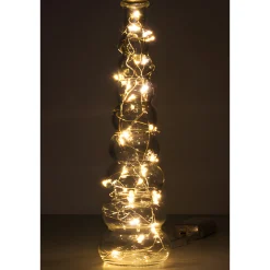 Weihnachtslichter|Dekolichter|Lichterkette mit 40 LEDs, weiß mit Timer