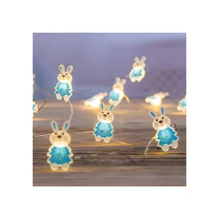 Ostern|Dekolichter|Lichterkette 'Osterhasen' mit 20 LEDs, warmweiß