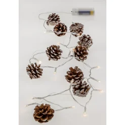 Winter|Basteln|Lichterkette 'Tannenzapfen' mit 20 LEDs, 120 cm