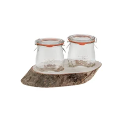 Untersetzer|Buffetpräsentation|Menage 'Baumscheibe mit Rinde', ca. 23 x 13 cm