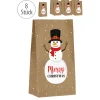 Winter|Verpackungen|Papiertüte 'Schneemann', mittel, 8 Stück