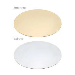 Jodl Verpackungen Verpackungen|Beutel|Pappscheibe Ø 200 mm gold/silber,  50 Stück
