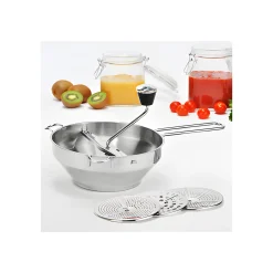 Pesto|Apfel-, Birnen-, Quittenzeit|Passiermühle aus Edelstahl, 3 Einsätze