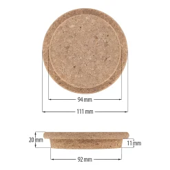 Korken/Stopfen|Weck-Verschlüsse|Pilzkorken 92/94 mm, auch für WECK RR 100