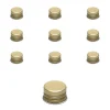 Schraubdeckel|PP 18 gold Aluminium, 10 Stück