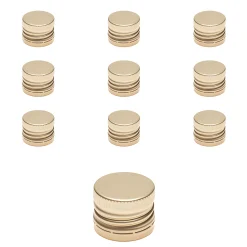 Schraubdeckel|PP 28 gold Aluminium mit Originalitätsring, 10 Stück
