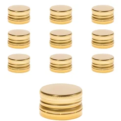 Schraubdeckel|PP 31,5 gold Aluminium mit Originalitätsring, 10 Stück