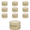 Schraubdeckel|PP 31,5 gold Aluminium ohne Rollrand, 10 Stück