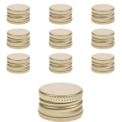 Kosmetik & Arznei|Vital Shots|PP 28 gold Aluminium ohne Rollrand, 10 Stück