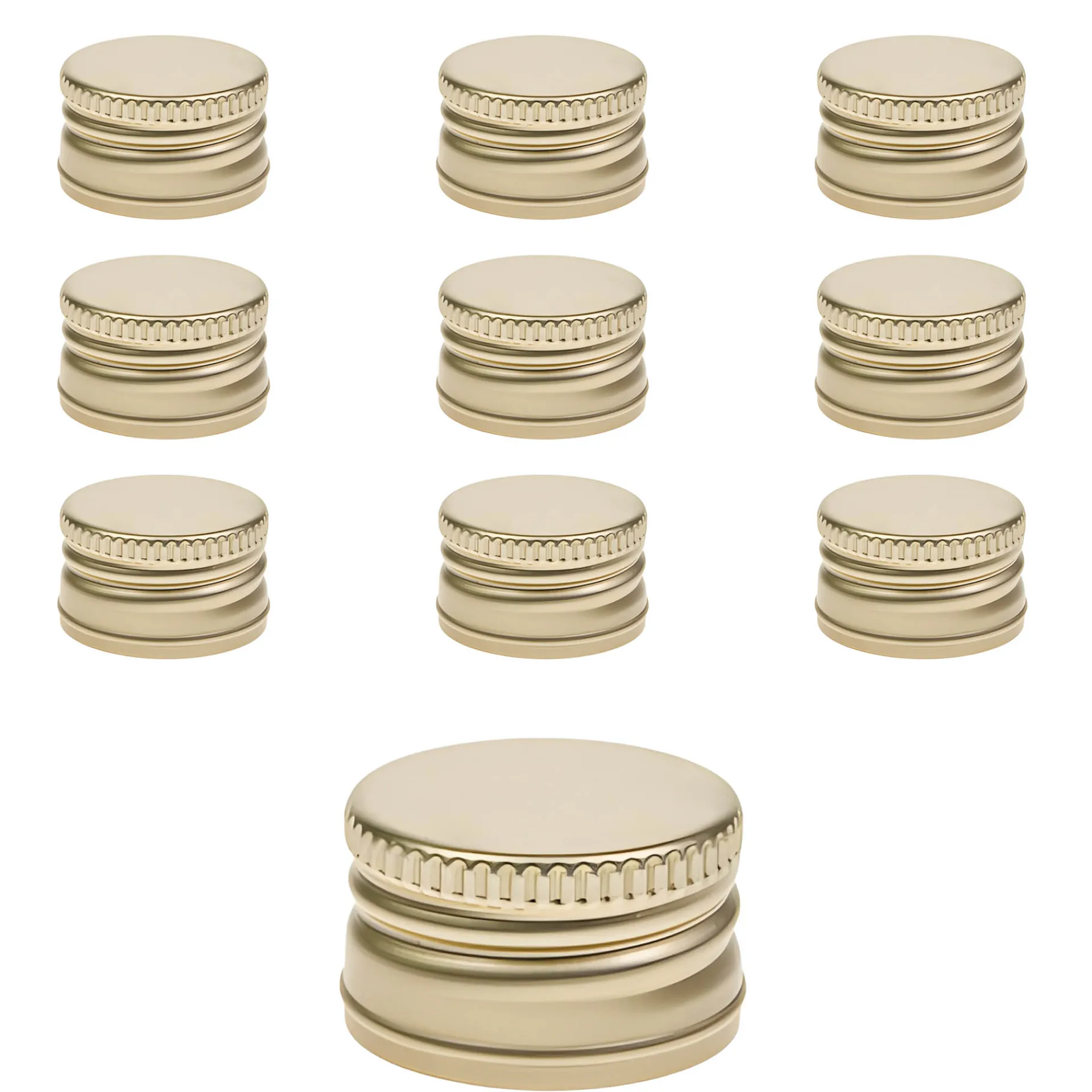 Kosmetik & Arznei|Vital Shots|PP 28 gold Aluminium ohne Rollrand, 10 Stück