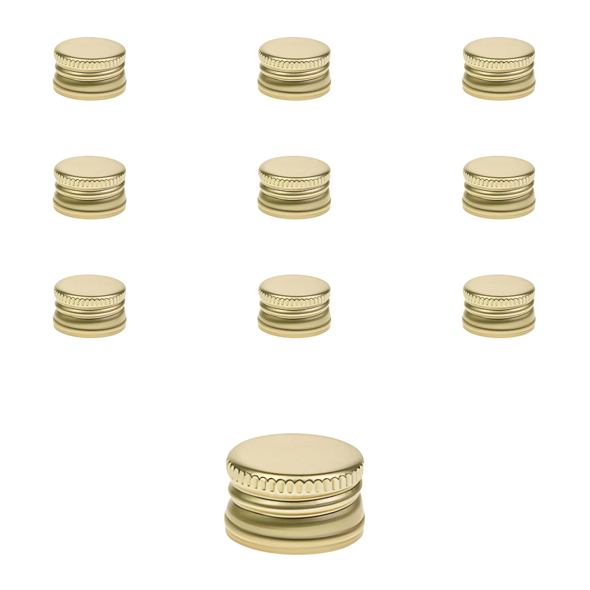 Kosmetik & Arznei|Vital Shots|PP 18 gold Aluminium ohne Rollrand, 10 Stück