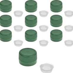 Ausgießer|Ausgießer|PP 31,5 grün Kunststoff mit Ausgießer und Originalitätsring, 10 Stück