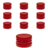 Schraubdeckel|PP 28 rot Aluminium mit Originalitätsring, 10 Stück