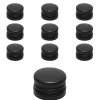 Schraubdeckel|PP 28 schwarz Aluminium mit Originalitätsring, 10 Stück