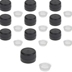 Ausgießer|Ausgießer|PP 31,5 schwarz Kunstst. mit Ausgießer und Originalitätsring, 10 Stück