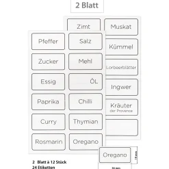 Pesto|Gewürze Und Kräuter|Schmucketiketten 'Gewürze und Kräuter', 24 Stück