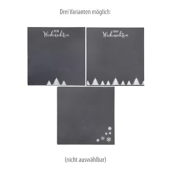 Feiern Und Feste|Deko|Servierplatte 'Weihnachten' aus Schiefer, 20 x 20 cm