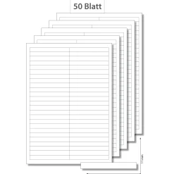 Etiketten Zum Beschriften|Bedruckbare Etiketten|Siegeletiketten 97 x 11 mm weiß - 50 Blatt A4
