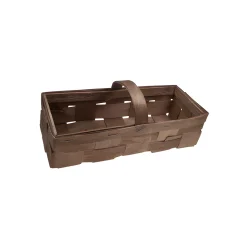 Ostern|Erdbeerzeit|Spankorb mit Henkel geräuchert, 27 x 11 cm