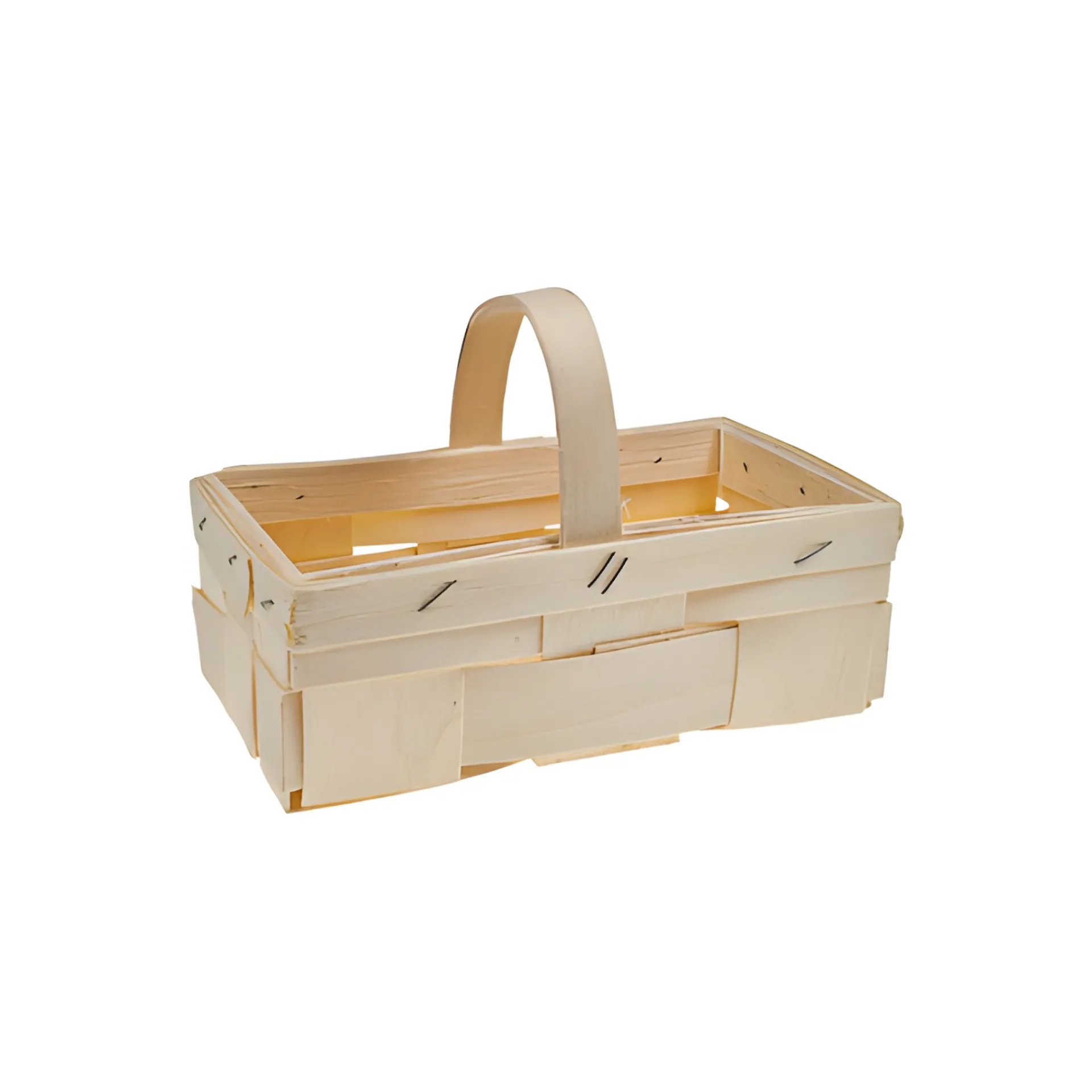 Ostern|Erdbeerzeit|Spankorb mit Henkel natur, 17 x 9,5 cm