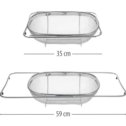 Weis Schüsseln, Siebe, Töpfe|Küchenhelfer|Spülbeckensieb ausziehbar 35 x 26 cm