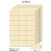 Etiketten Zum Beschriften|Bedruckbare Etiketten|Steffis Etiketten 63,5 x 38,1 mm creme - 50 Blatt A4
