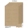 Etiketten Zum Beschriften|Bedruckbare Etiketten|Steffis Etiketten 82 x 52 mm natur - 50 Blatt A4