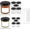 Pesto|Gewürze Und Kräuter|Sturzglas Set schwarz, 12 Gläser
