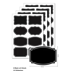 Tafeln Und Beschriftung|Tafeletiketten|Tafeletiketten 32 Stück, Typ E